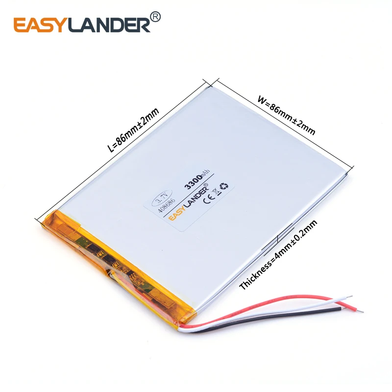 3 шт./лот 7 v литий полимерная аккумуляторная батарея 408686 3300MAH для PDA Vedio игры andorid