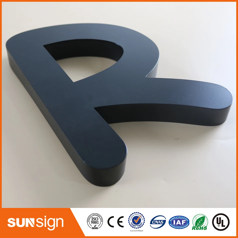 Пользовательские 3D Нержавеющая Сталь Буквы Знак металлические буквы знак