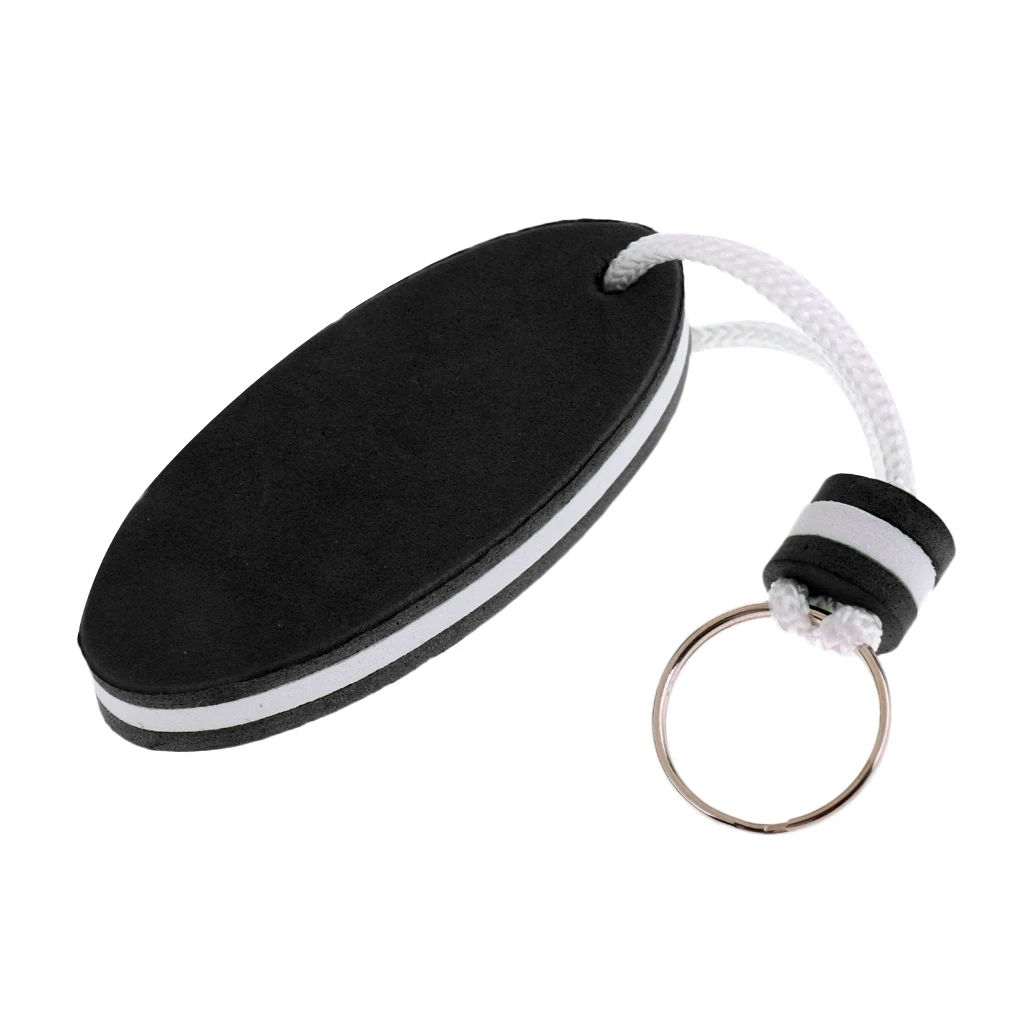 Oval Shaped EVA Foam Floating Key Ring Keychain Water Sports Accessories for Fishing Rafting Boating 5 Colors Choose