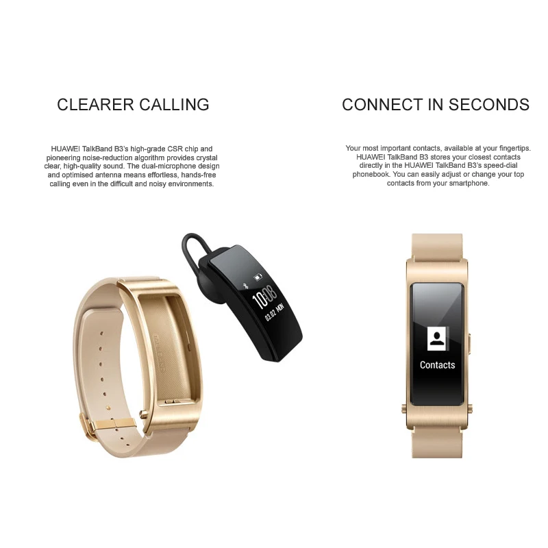 Huawei TalkBand B3 Смарт Браслет вызова с Bluetooth Сенсорный экран сна Спорт Monitor взять
