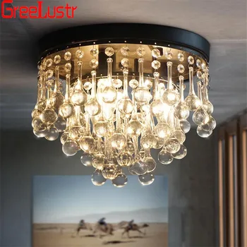 

Luxury round Europe Crystal ceiling lights For Living Room Bedroom lustre lamparas circular flush mount Ceiling Fixtures lamp