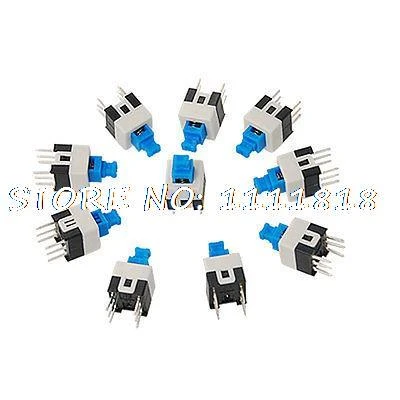 15 Pcs 6 Pins Latching DPDT Tact Tactile Red Push Button Switches 714998281654