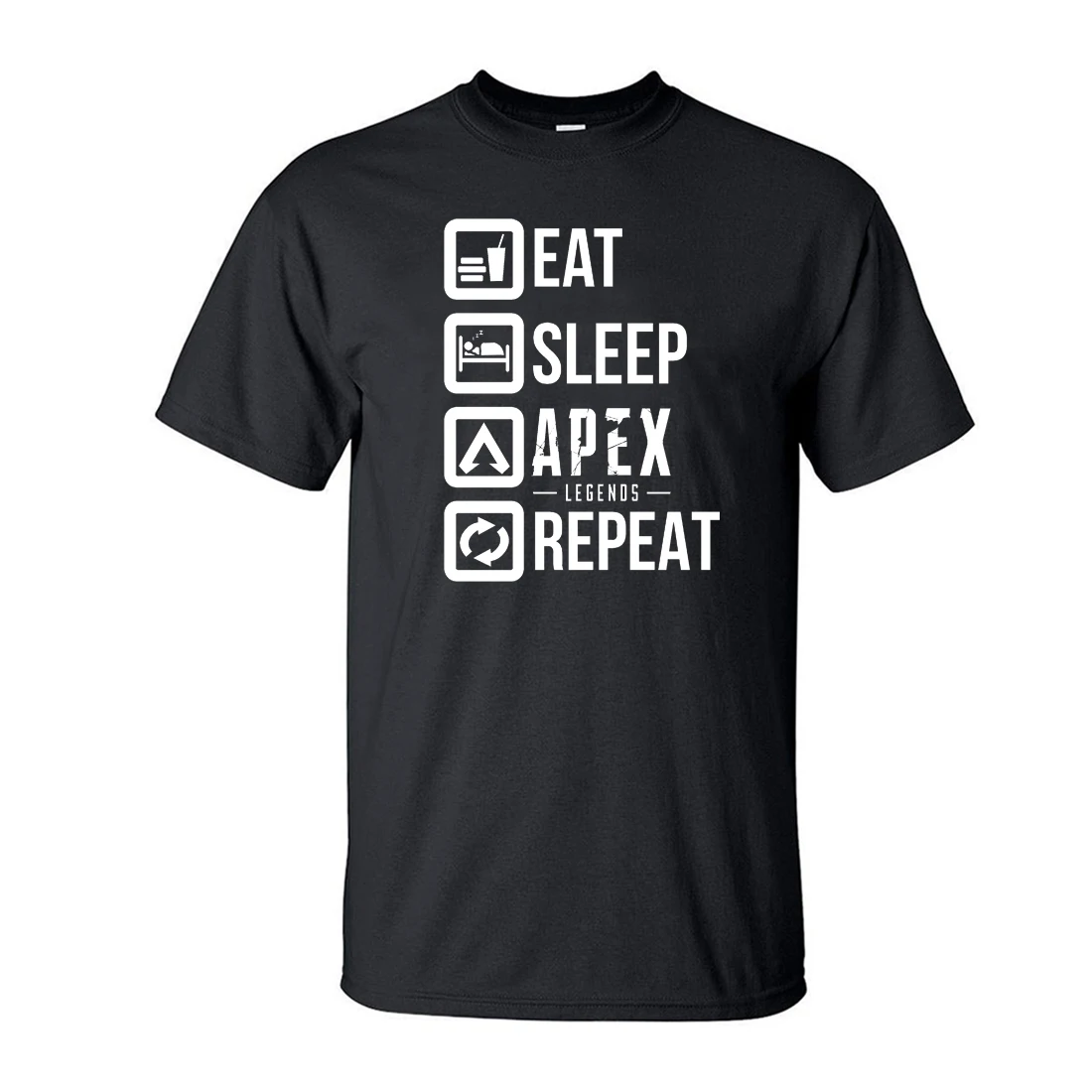 

Eat Sleep Apex Legends Repeat Printed Funny Men T Shirts 2019 100% Cotton O-Neck Game Shirt Hip Hop Streetwear Top For Male CM01