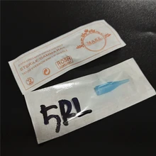 50 шт. 5RL Перманентный макияж машинка для бровей Иглы для губ колпачки индивидуальная упаковка стерильные одноразовые стерильные иглы Советы питания