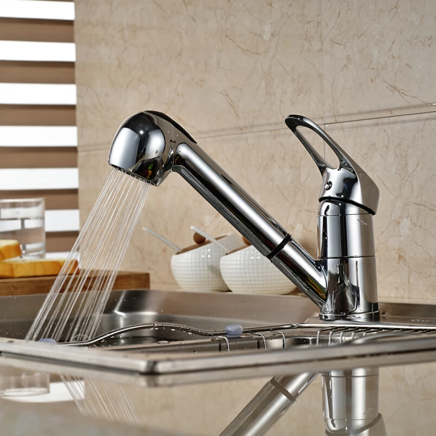 MOIIO Pull Out Kitchen Faucet Deck Mounted Brass Kitchen Mixer Washing Taps Deck Mounted Sprayer Stream Spout Pull Out Faucet MOIIO Pull Out Kitchen Faucet Deck Mounted Brass Kitchen Mixer Washing Taps Deck Mounted Sprayer Stream Spout Pull Out Faucet