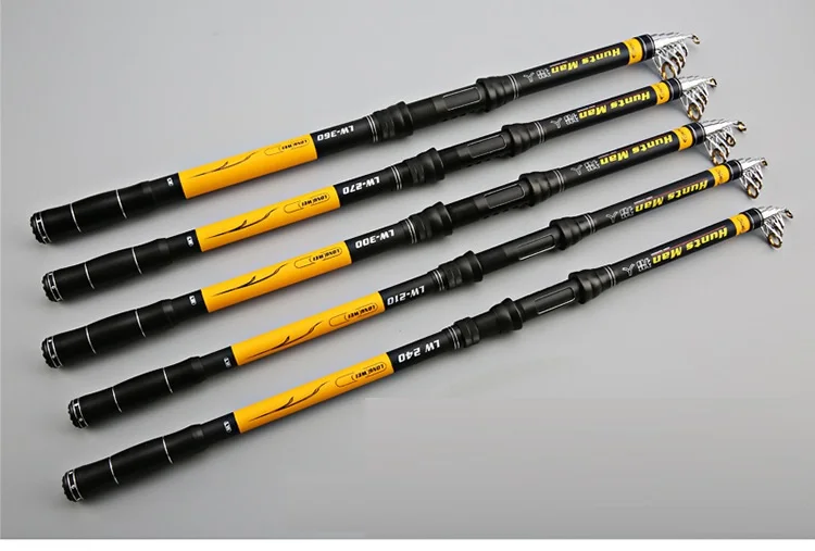 DROP SHIP Carbon Telescopic Fishing Rods Spinning Apache Navigators 2.1M-3.6M GW Fishing Pole Spinning Rod Sea Fishing Tackle