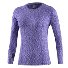 Женская быстросохнущая футболка с длинным рукавом, Толстовка для тренажерного зала, фитнеса, Женская компрессионная одежда для тренировок, женская спортивная футболка для бега, йоги, топ 5019