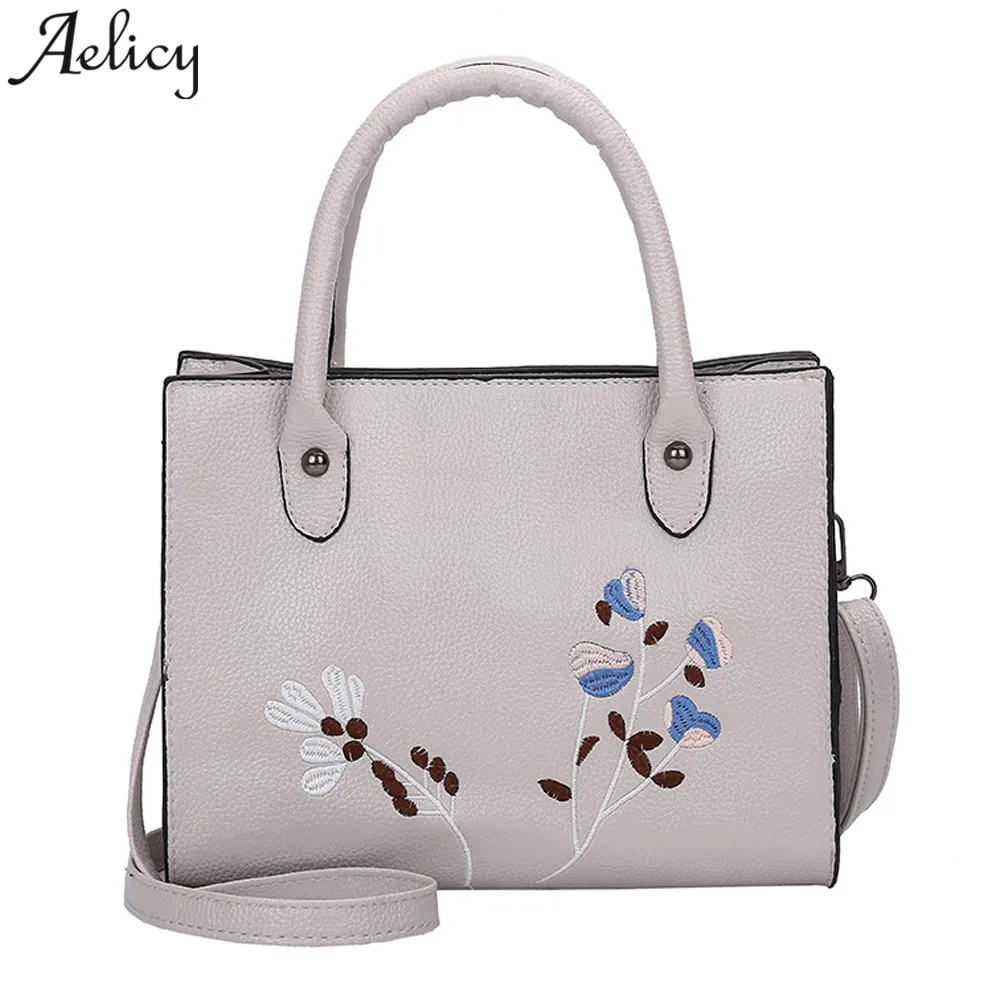 

Aelicy Girl Shoulder Bag Tote Casual Ladies Crossbody Bag Embroidered Leather Women Handbag dropship new hot 2019 bolsa feminina