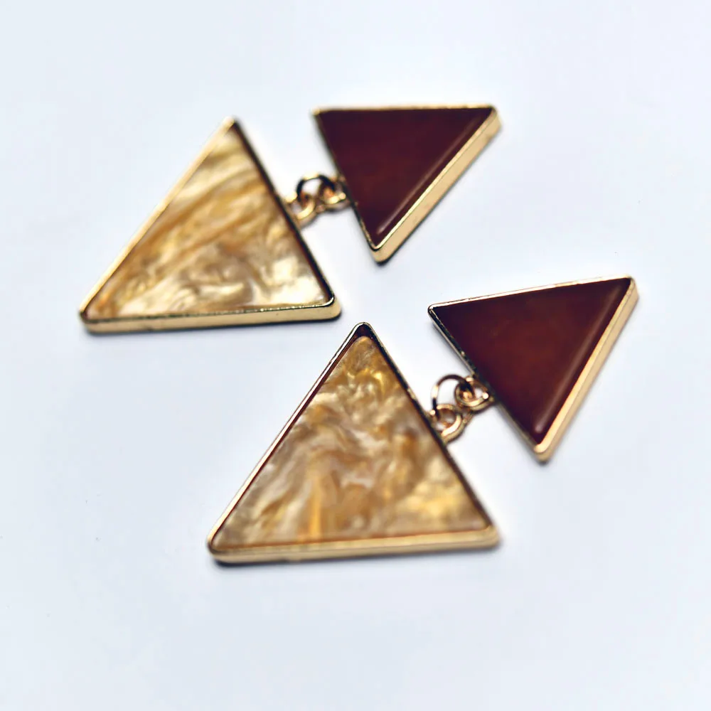 

women triangle earrings ladies unique trendy jewelry women's fashion earrings girls beautiful acrylic geometric earrings stud