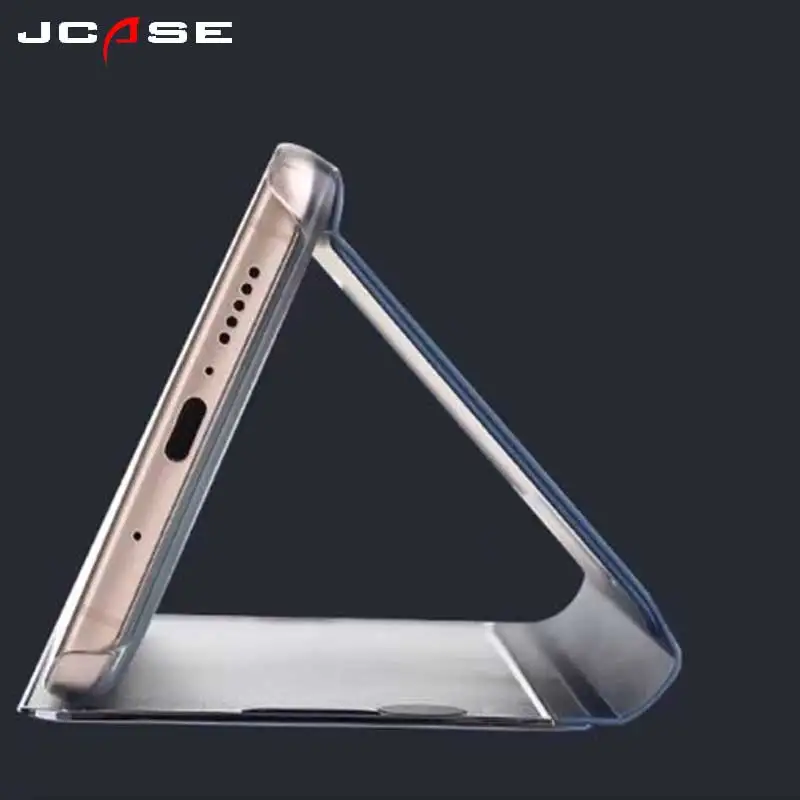 JSASE прозрачный флип чехол для Samsung Galaxy S7 Edge S8 plus S6 + зеркальный смарт кожаный samsung A3 5