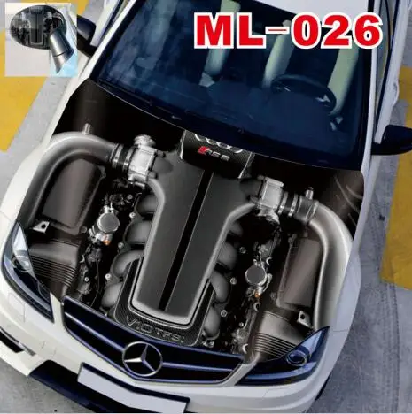 3D автомобильный капот, крышка двигателя, стикер, водонепроницаемый, солнцезащитный, меняющий цвет, пленка, авто наклейки, автомобильный Стайлинг для Audi A4 B6 A3 A6 - Название цвета: ML026