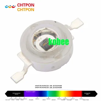 

100pcs High Power LED 850nm IR Infrared 3W Emitter Light bulb COB 850nm Night Vision CCTV Camera