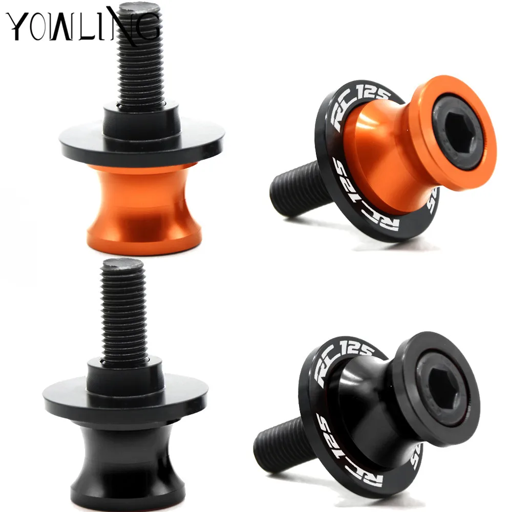 New Arrival For KTM RC125 125Duke 2013 2014 2015 2016 Motorcycle Accessories CNC M10 Swingarm Spools Stand Screws Slider