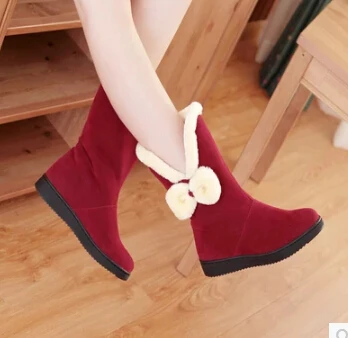 

Winter students junior high school students high school students girls boots cotton shoes flat snow bow boots