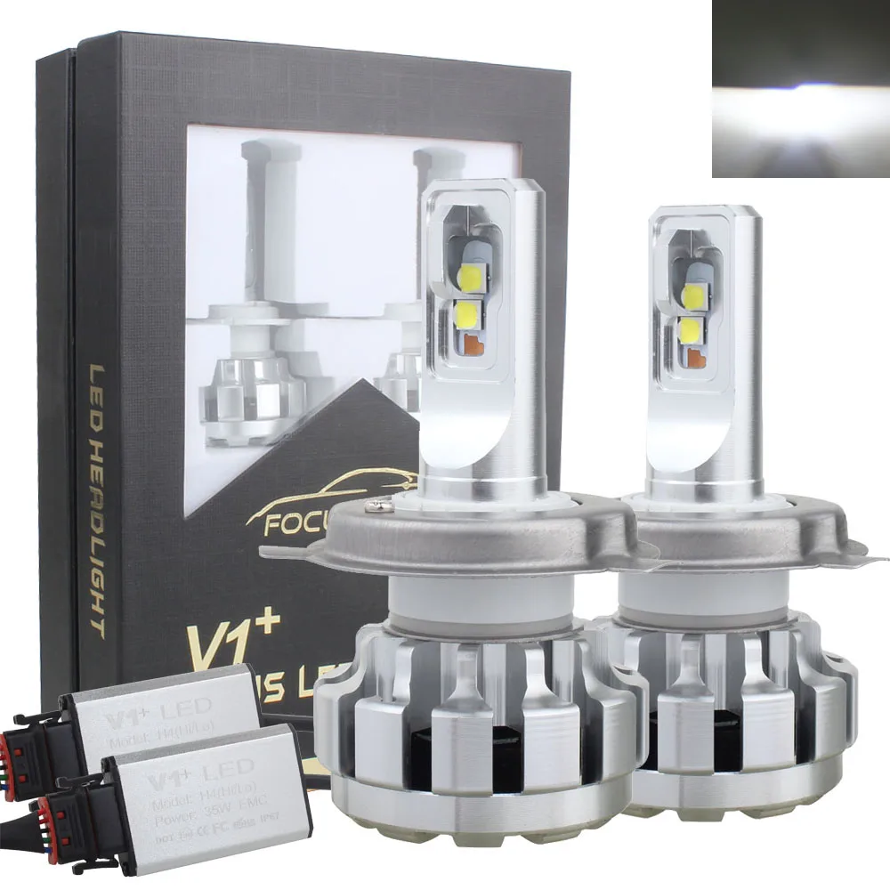 

H4 HB2 9003 LED Headlight Conversion Bulb Kit 360 Degree Hi/Lo Beam 70W/Set 12800 lm/Set 12V 24V for HID Project Lens