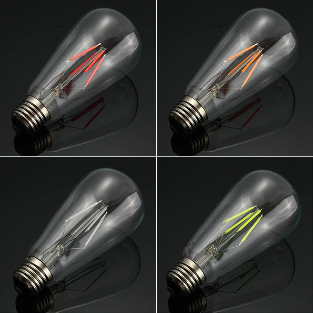 TSLEEN, светодиодная лампа накаливания Эдисона ST64, цветная лампа e27, 85-265 в, светодиодный светильник, 8 Вт, глобус, лампада, светодиодная лампа для домашнего декора, вечерние лампы