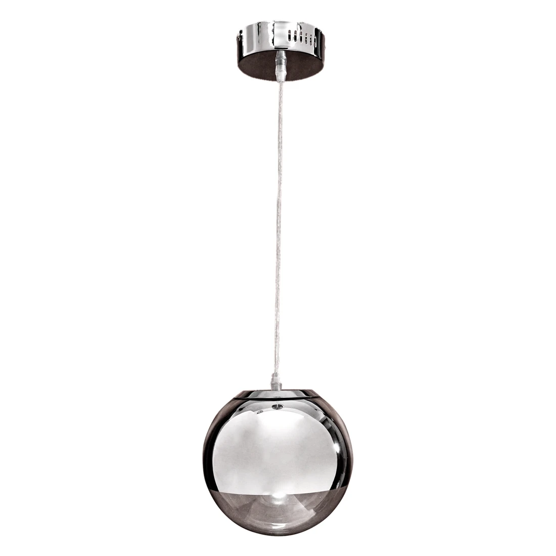 

Pendant Chandelier Ceiling Globe Lamp Light Bulb Metal Body Chrome