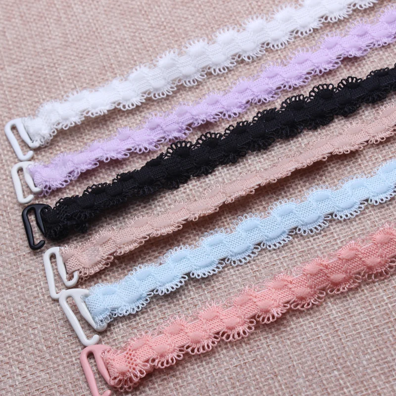 PKRFCJ Floral Bra Straps 5pcs Flower Bra Straps,Decorative Floral Flower Lace Shoulder Belts For Women Is Bra Tops And Dress Straps (Red, Rose Red, Dark