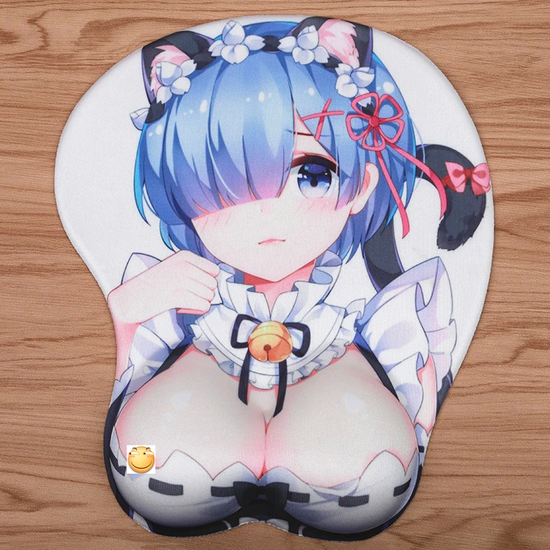 Re:zero Rem Soft 3D Buttock Gaming Mouse Pad with Gel Wrist Rest