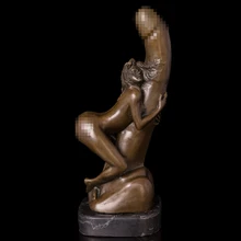 Бронзы похоти Девушка Бронзовая скульптура статуя художественная фигура Статуэтка горячий литой домашний отель украшения