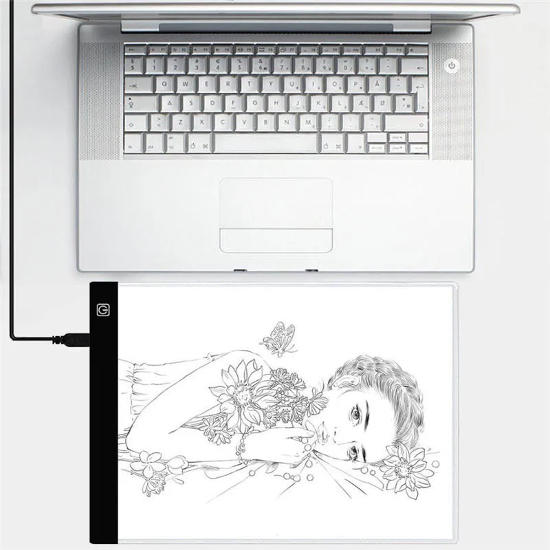 

Mini A5 LED Light Pad Box Light Pad Drawing Tracing Tracer Copy Board Table Pad Copy Board 3 Brightness for Diamond Painting