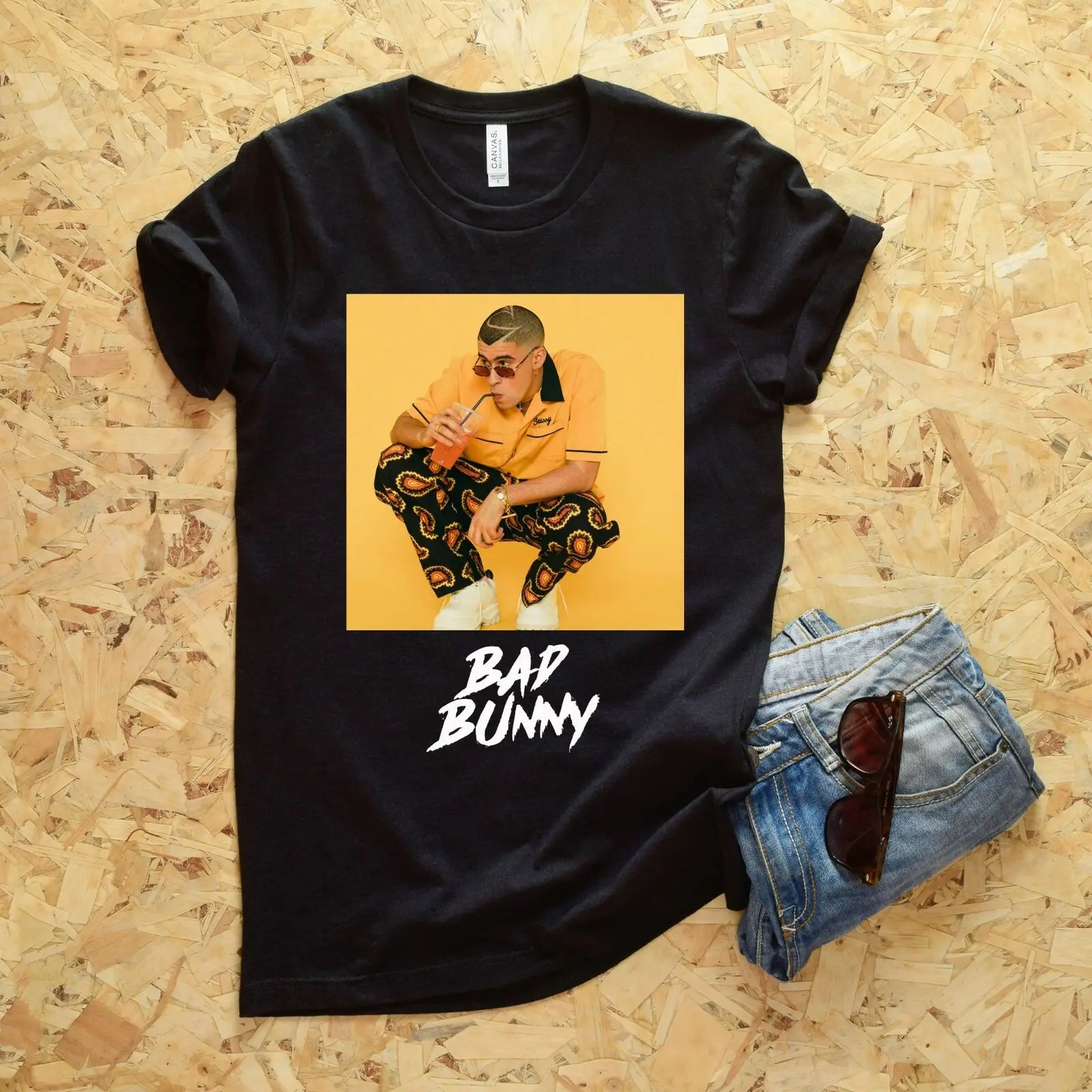 

Bad Bunny T Shirt Bad Bunny Tour Fans Shirt Black Cotton Men S 6Xl Us Supplier