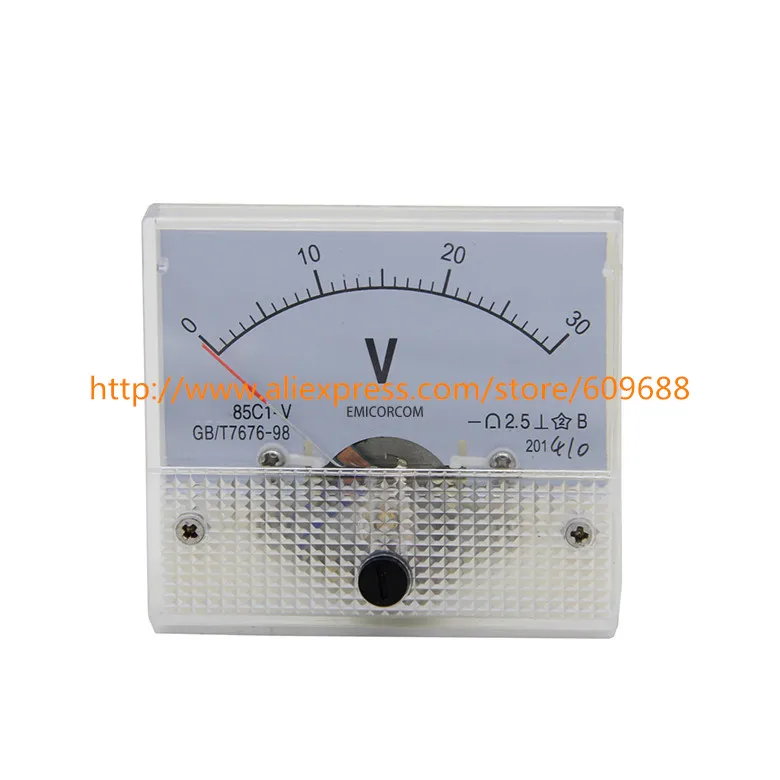 

DC voltmeter 85C1-V 10V 30V 50V 100V 250V 100*80mm voltage meter panel meter