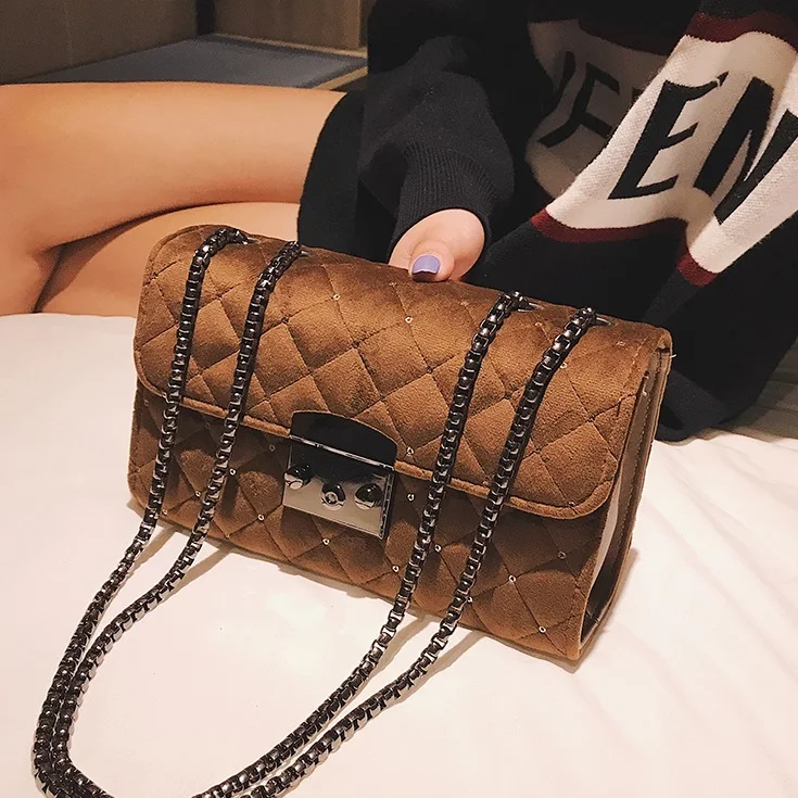 Yuhua, новые женские сумки, модная сумка на плечо для отдыха, простая Корейская версия женской сумки, трендовые сумки-мессенджеры - Цвет: Brown