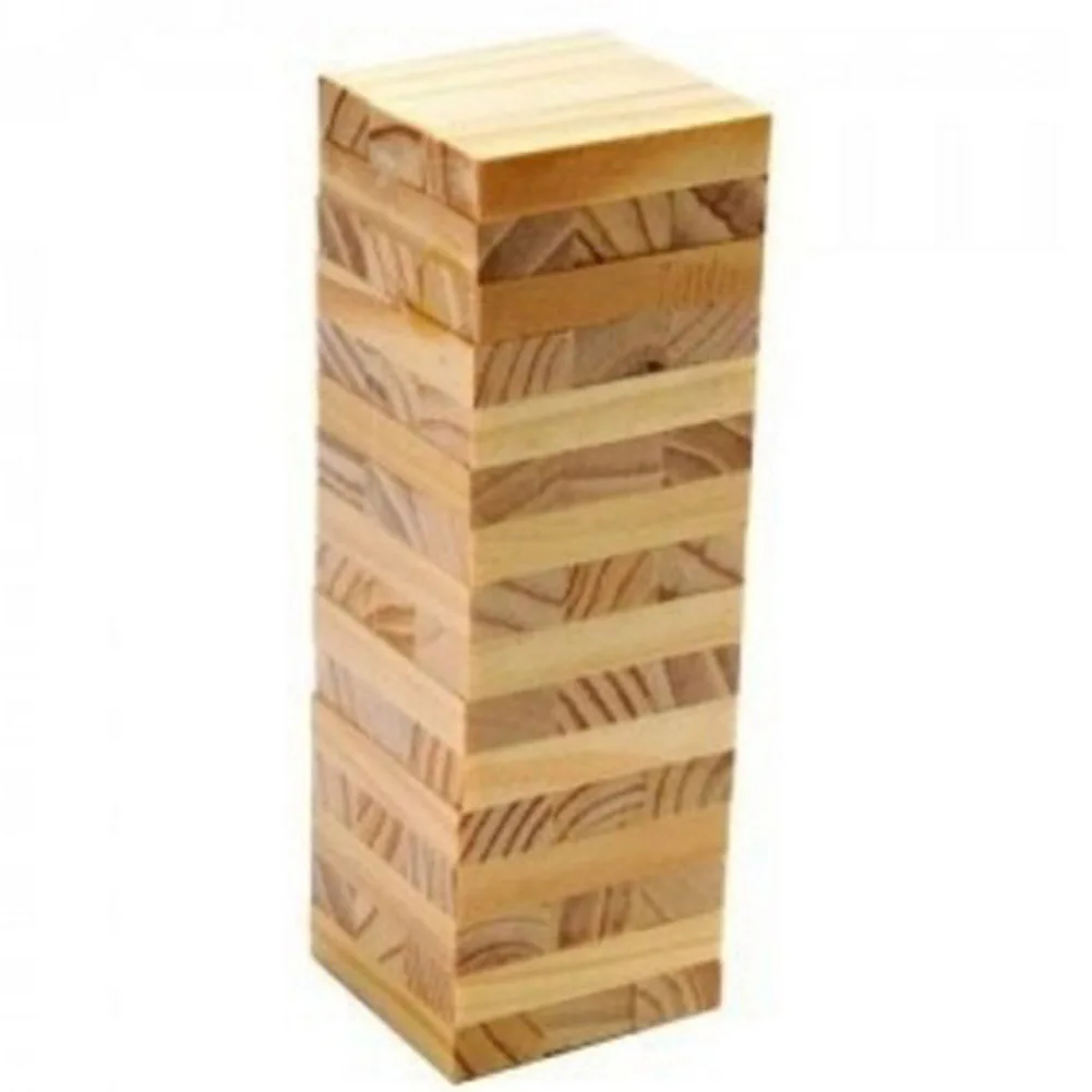 2017 Wood Building Wooden Tower Blocks font b Toy b font Domino Stacker Extract Building Educational