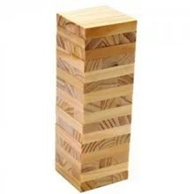 2017 Wood Building Wooden Tower Blocks font b Toy b font Domino Stacker Extract Building Educational