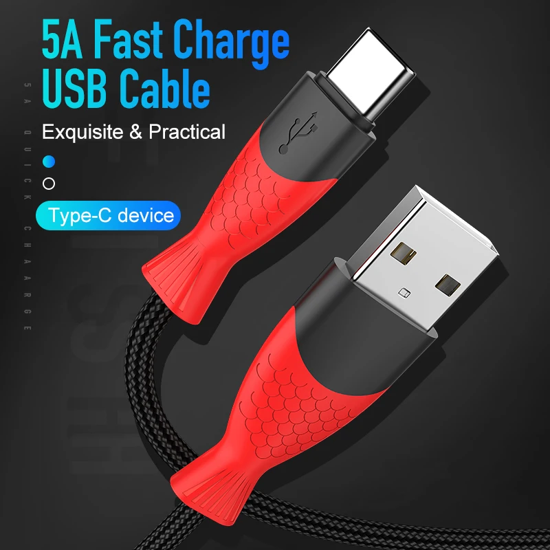 

Uminsin SFCP 5A Type C Super Fast Charging USB Cable Quick Chager Cord For Samsung S9 S8 Xaiomi Redmi Note7 Huawei Mate 20p