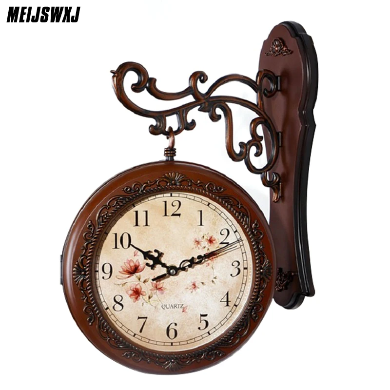 Двухсторонние настенные часы винтажные цифровые Reloj De Parede Horloge Murale Duvar Saati Klok|de