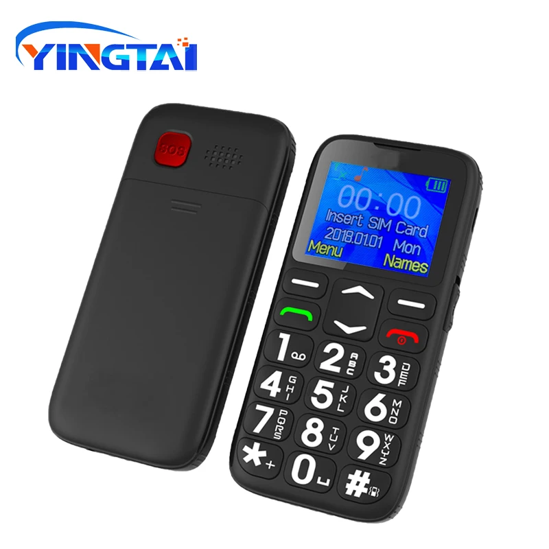 Мобильный телефон YINGTAIT19 для пожилых людей GSM большая кнопка SOS FM MTK с колыбелью