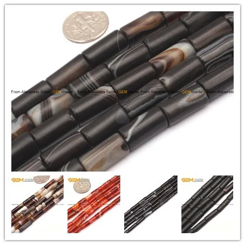 Column Beads Natural Stone Beads Selectable Materi...