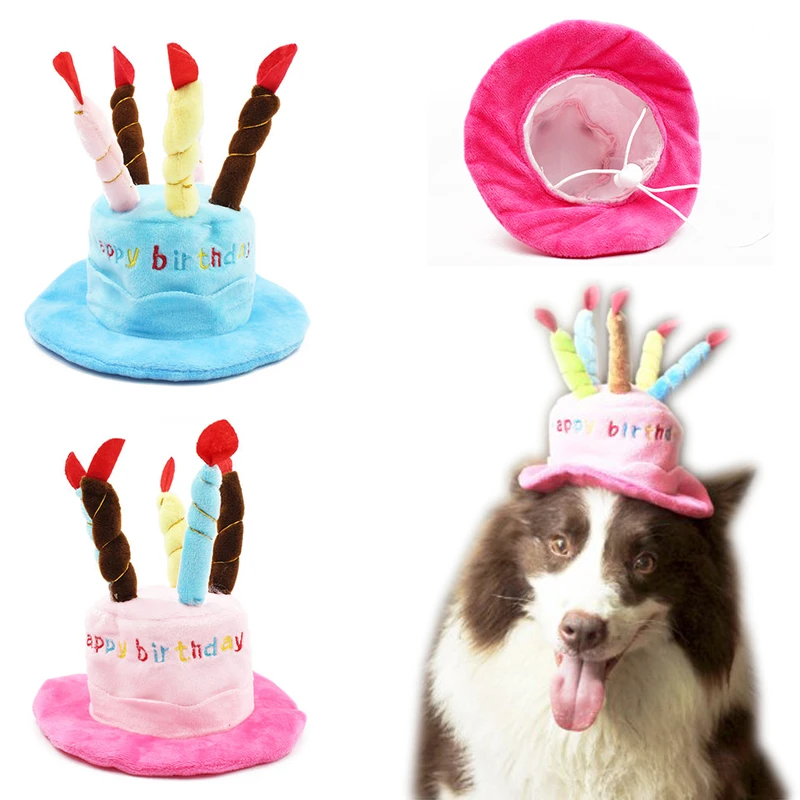 Drole Casquettes Pour Chiens Chats Animaux D Anniversaire Casquettes Chapeau Avec Gateau Bougies Design Fete D Anniversaire Costume Chapeaux Accessoire Marchandises Pour Chiens Aliexpress