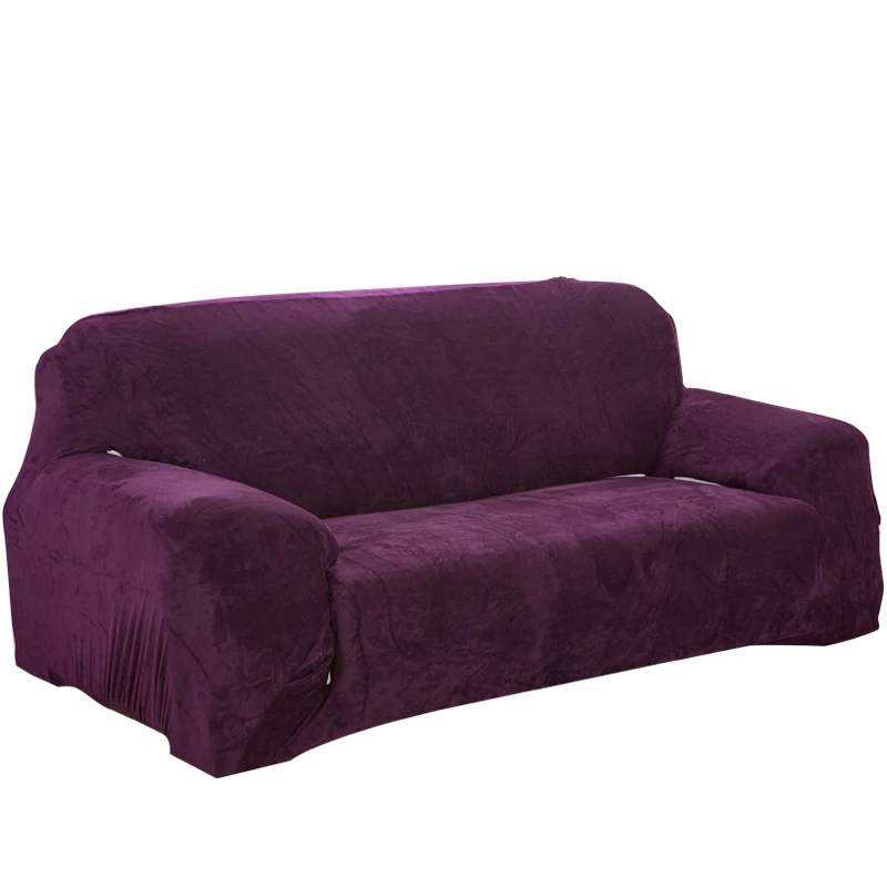 Утолщенные плюшевые эластичные Чехлы для дивана все включено модные чехлы для дивана Полностью Эластичные Нескользящие тканевые Чехлы для дивана