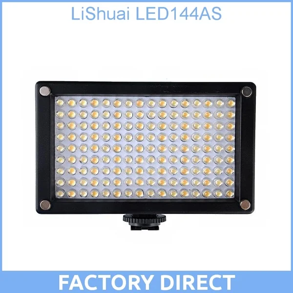 

LiShuai LED144AS 144 ASZ LED Video Lighting KIT Bi-Color 144AS On-Camera Light Camcorder DSLR