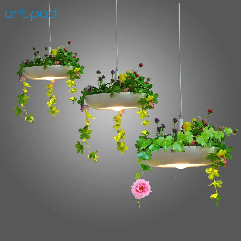  Artpad Nordic Babylon Plant Pendant Light AC90-260v E27 LED Living Room Garden Pendant Lamp for Din - 32858136449