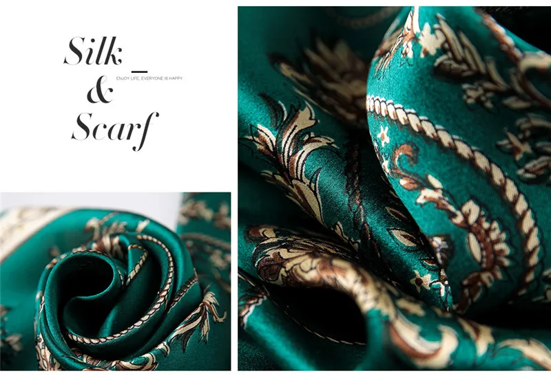 Шелковый шарф новейший шарф на весенне-летний сезон бандана женский шарф роскошный бренд модные шарфы повязка Профессиональный шейный платок