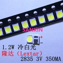 Lextar 100 2835 3528 1210 v 2w led, smd original para reparo luz de fundo para tv lcd branco frio luz de fundo led