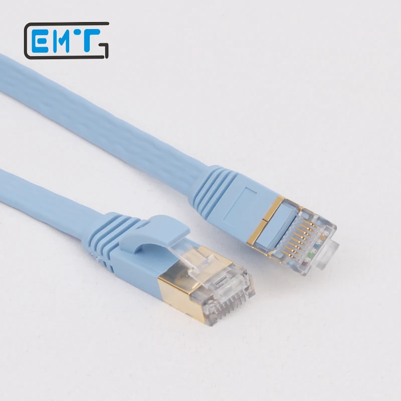 Cat 7 RJ45 экранированный Чистый медный LAN сетевой Ethernet Кабель Интернет шнур синий 3