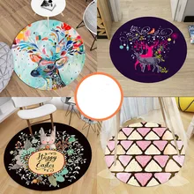 Круглый ковер девочка скандинавские домашние мультфильм детская спальня ковер для гостиной диван компьютерный стул декоративный коврик tapetes