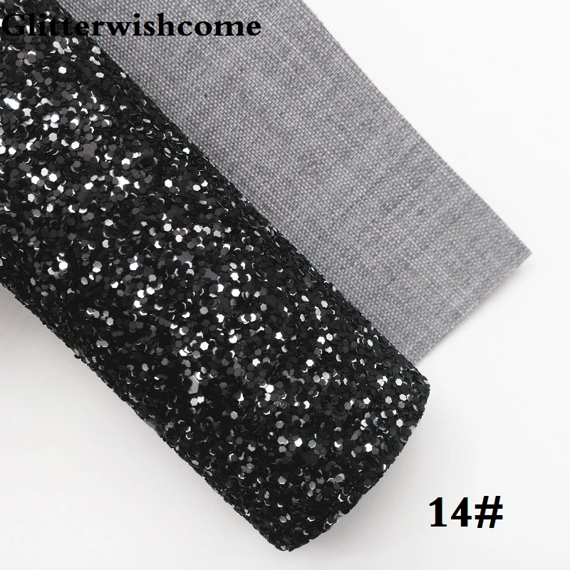 Glitterwishcome 30X134 см мини ролл синтетическая кожа, матовый с эффектом блестящей кожи, искусственная кожа из искусственной кожи Ткань Винил для Луки, GM042 - Цвет: 14