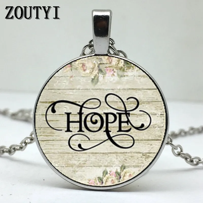 Горячая распродажа 2018 очаровательное ожерелье HOPE подвеска hope вдохновляющий