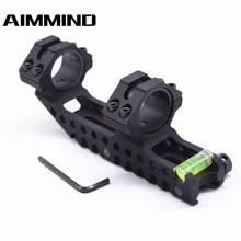 Тактический 30 мм двойное кольцо консольные тяжелых прицела с пузырьковым уровнем подходит 20 Rail принадлежности для охоты