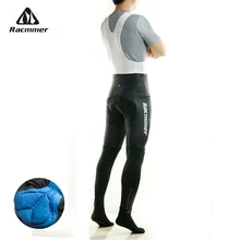 Racmmer мужские длинные велосипедные штаны с подкладкой, 5D гелевая подкладка, велосипедные колготки Mtb Ropa Pantalon Ciclismo Invierno# BK-03