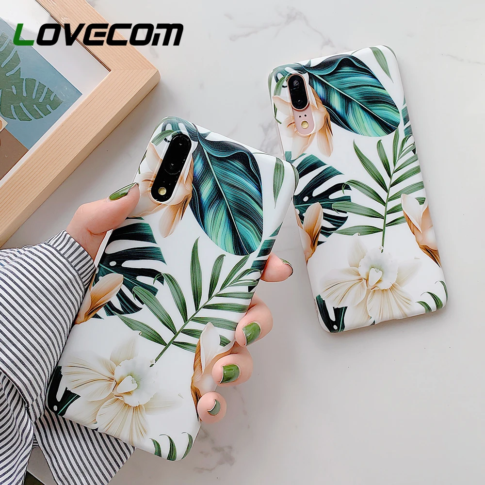 

LOVECOM Retro Floral Leaf Ring Phone Case For Huawei Mate 30 Lite P20 P30 Lite Mate 20 Pro P20 P30 Pro Case Soft Phone Cover