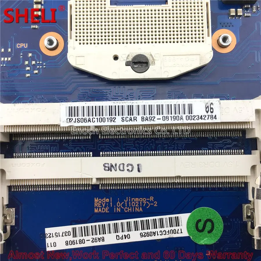 BA92-08190A BA92-08190B Laptop Motherboard For Samsung RV520 NP-RV520 Jinmao-R BA41-01581A 3