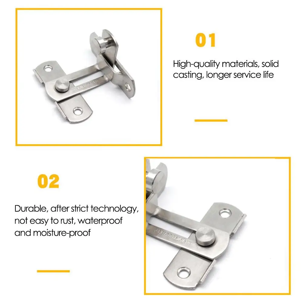 1 шт. замок безопасности из нержавеющей стали 90 градусов Замок раздвижной двери угловой штырь для защелки дверной болт