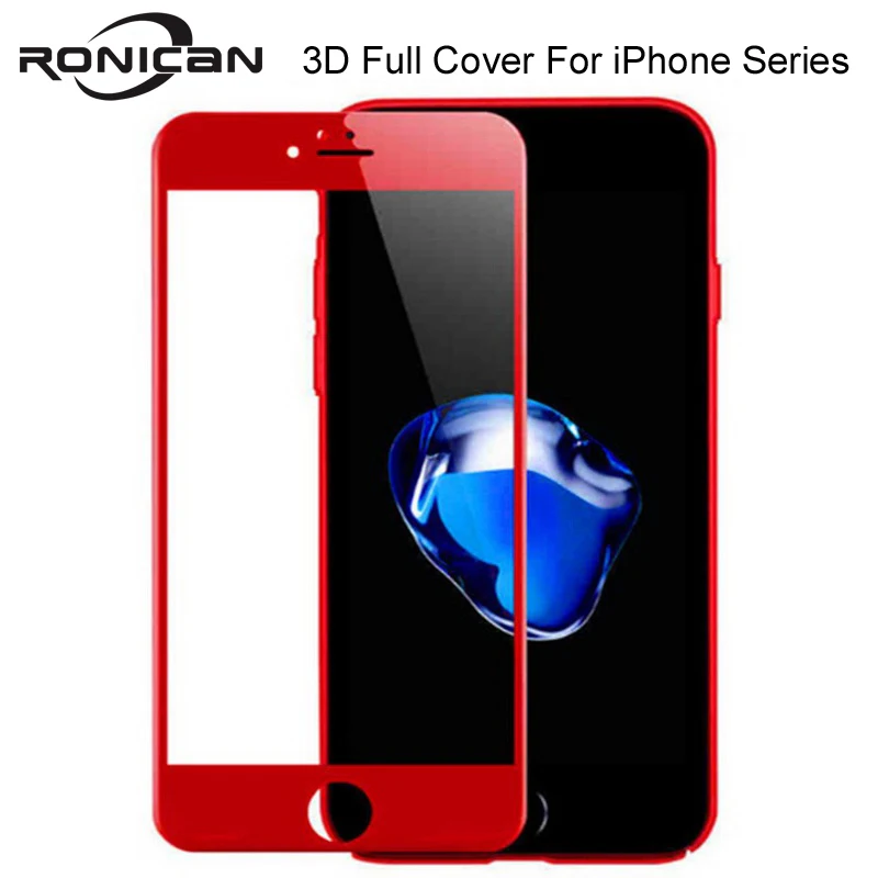 RONICAN 3D мягкий Полноэкранный протектор экрана для iphone 8 7 6 6S 9H закаленное стекло на